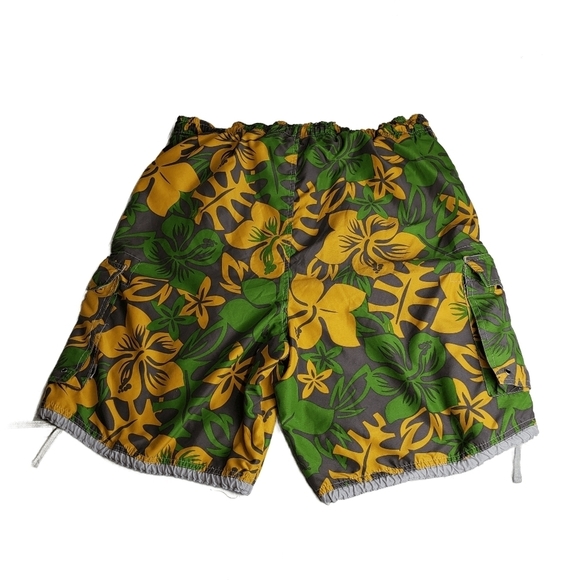 MAD IGUANA SPORTSWEAR Hawaiian print swim shorts - Picture 2 of 4